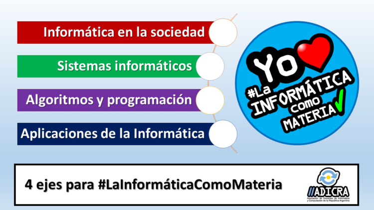 Los 4 ejes para la Informática como materia