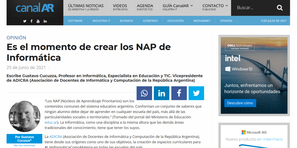 Es el momento de crear los NAP de Informática