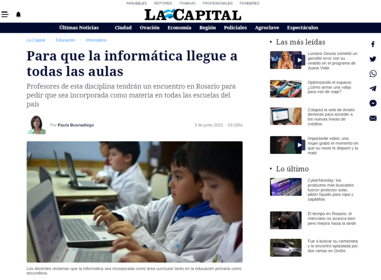 Para que la Informática llegue a todas las aulas