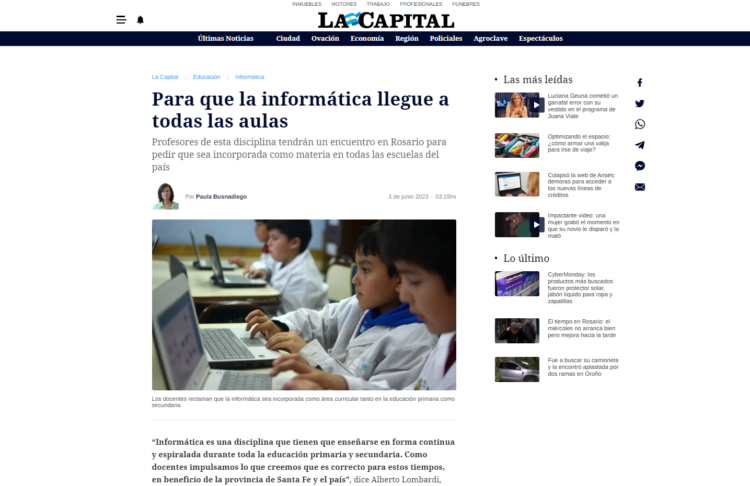 Para que la Informática llegue a todas las aulas