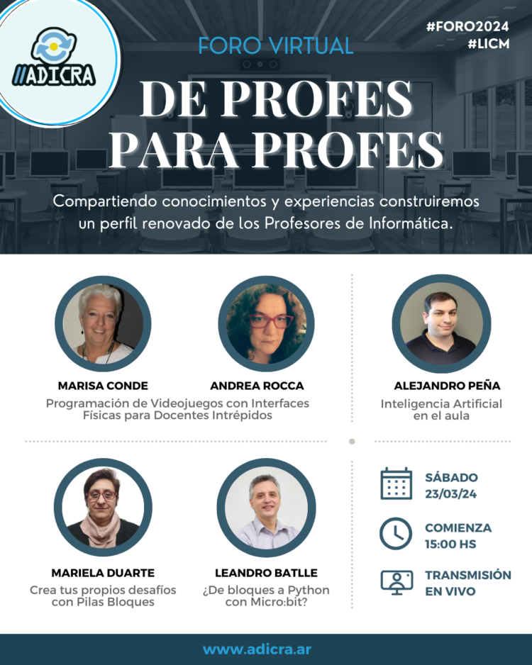 Foro Virtual ADICRA 2024 #DeProfesParaProfes