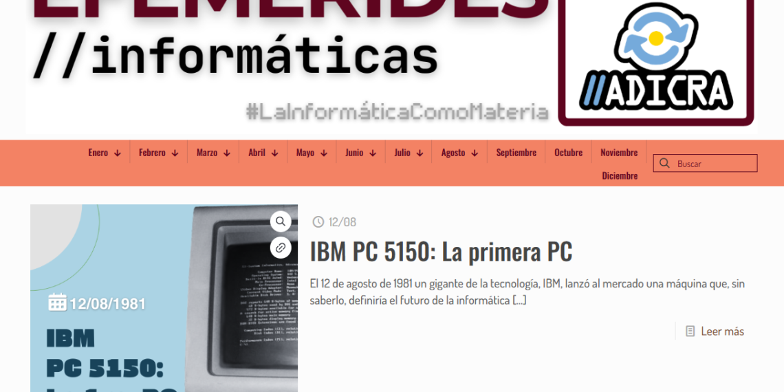 ADICRA lanzó el sitio de las efemérides informáticas