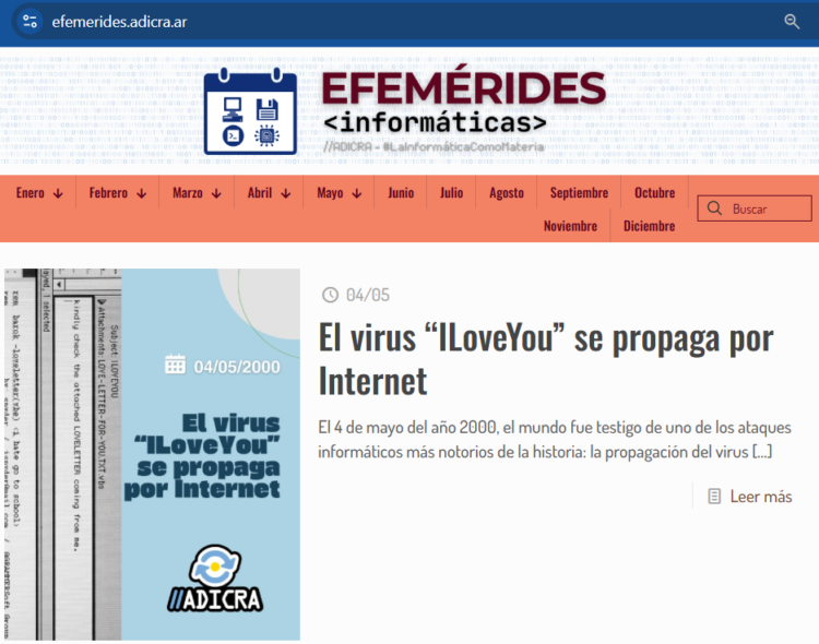 ADICRA lanzó el sitio de las efemérides informáticas