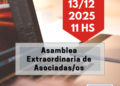 Convocatoria a Asamblea Gral. Extraordinaria de Asociados – 13 de diciembre de 2025 – 11:00 hs.